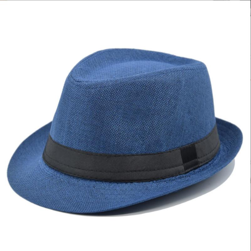 Классическая шляпа унисекс, шляпа Brisand Jazz, мужская дышащая хлопково-льняная шляпа, цилиндр, фигурная соломенная шляпа, пляжная шляпа от солнца, шляпа от солнца с ремешком