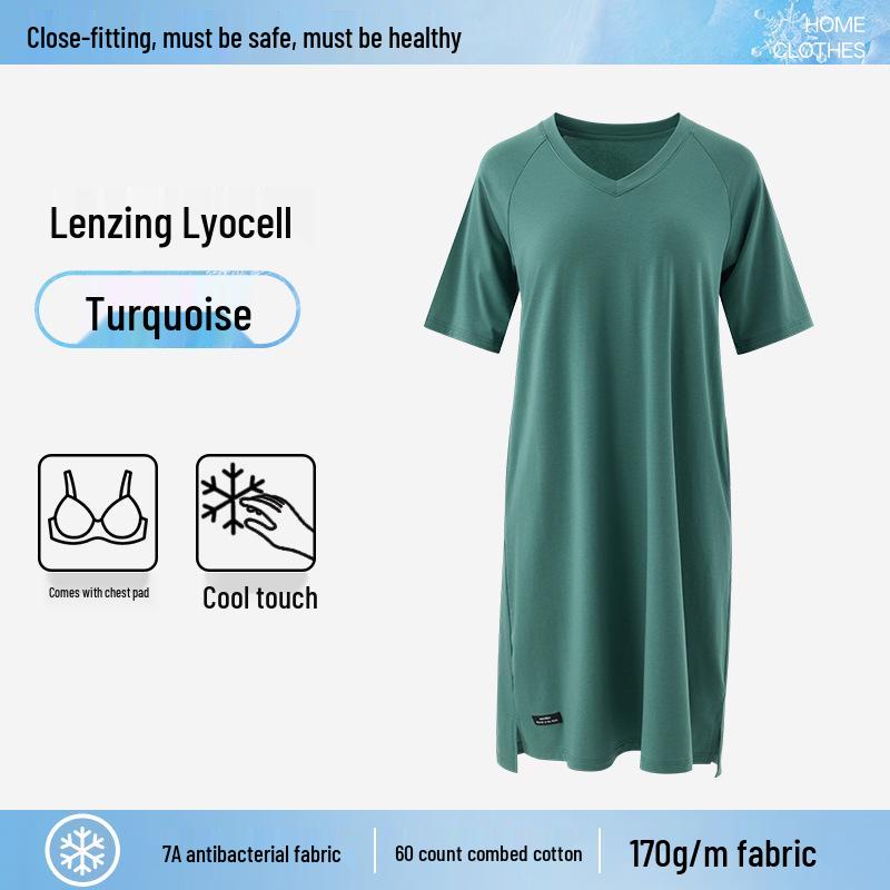 Women s Antibacterial V-Neck Lyocell Cotton Nightgown - Short Sleeve, Solid Color Summer Homewear Pajama XL (130-150 lbs)
Women s Antibacterial V-Neck Lyocell Cotton Nightgown - Short Sleeve, Solid Color Summer Homewear Pajama XL (130-150 lbs)