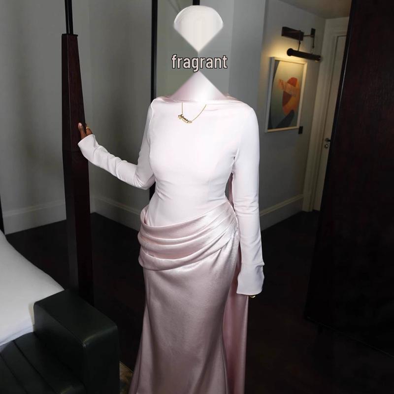2026 Elegant Satin Evening Gown: European & American Style, Solid Color, Fashionable & High-End Design S світло-рожевий колір
2026 Elegant Satin Evening Gown: European & American Style, Solid Color, Fashionable & High-End Design S світло-рожевий колір