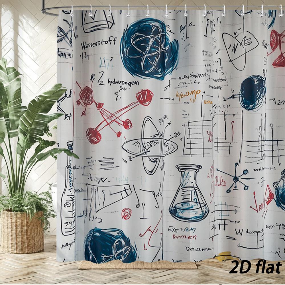 Science Lab Shower Curtain Physics Chemistry Sketch Design Beaker Atom Formula Polyester Bathroom Decor 70.8X70.8 Inch 12 Hooks W60H190(CM)-1 Pcs
Science Lab Shower Curtain Physics Chemistry Sketch Design Beaker Atom Formula Polyester Bathroom Decor 70.8X70.8 Inch 12 Hooks W60H190(CM)-1 Pcs