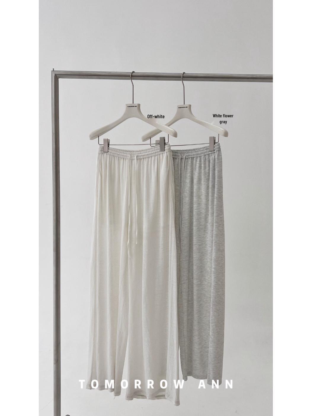 TOMORROWANN Women s White Loose Knitted Wide-Leg Pants - Spring/Summer Medium
TOMORROWANN Women s White Loose Knitted Wide-Leg Pants - Spring/Summer Medium