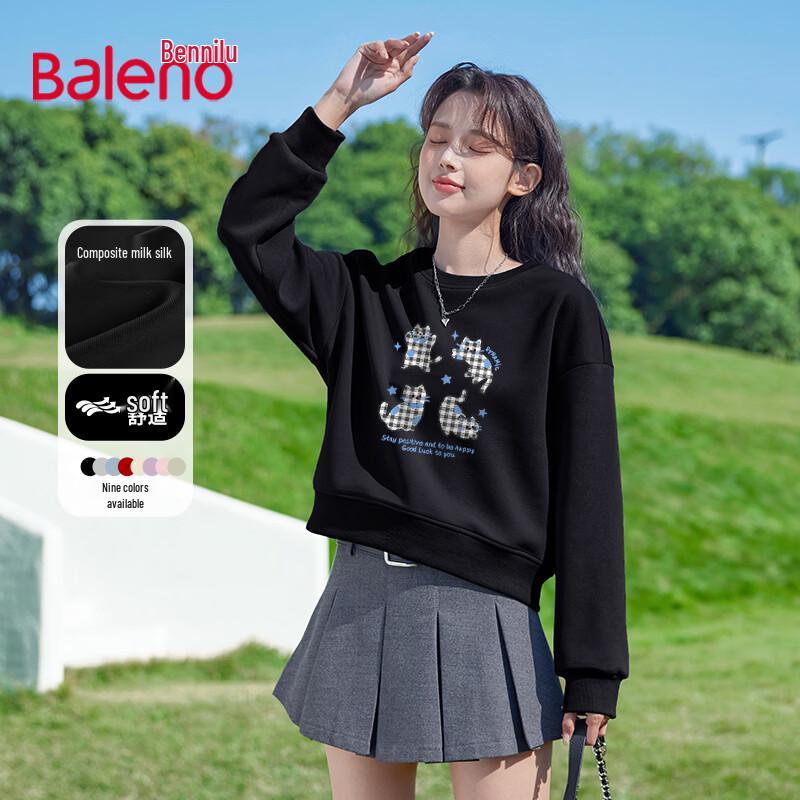 Baleno Women s Plaid Cat Short Round Neck Sweatshirt S
Baleno Women s Plaid Cat Short Round Neck Sweatshirt S