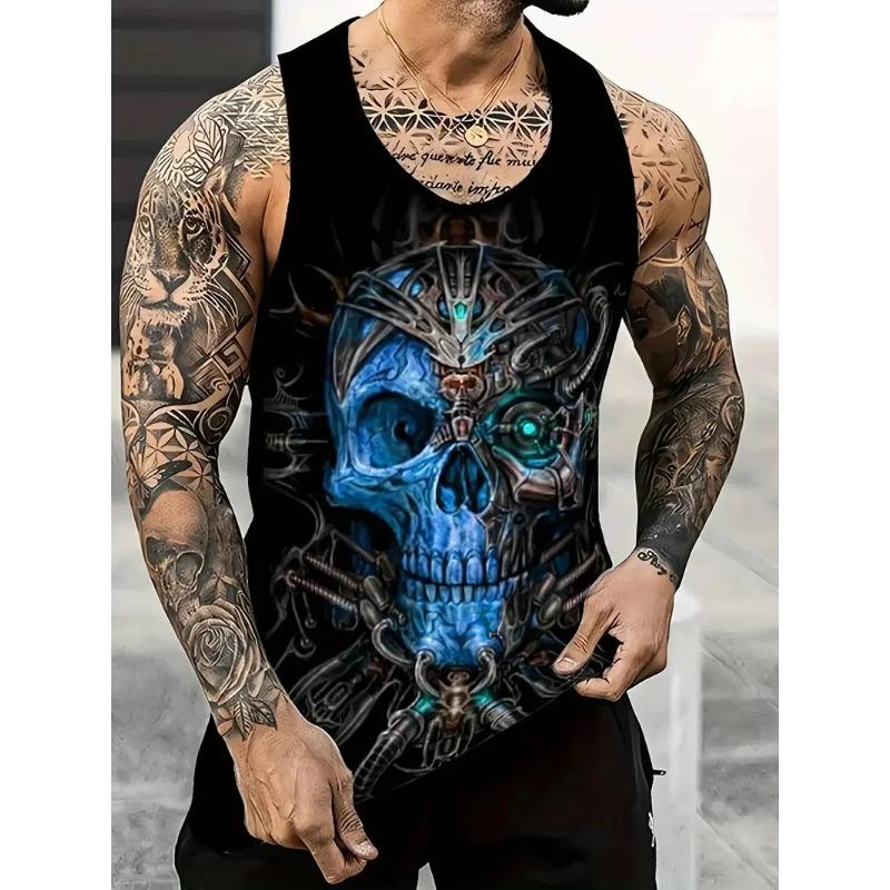 Летний топ с круглым вырезом и 3D-принтом в виде скелета, модная повседневная майка без рукавов, мужские футболки XS
Летний топ с круглым вырезом и 3D-принтом в виде скелета, модная повседневная майка без рукавов, мужские футболки XS