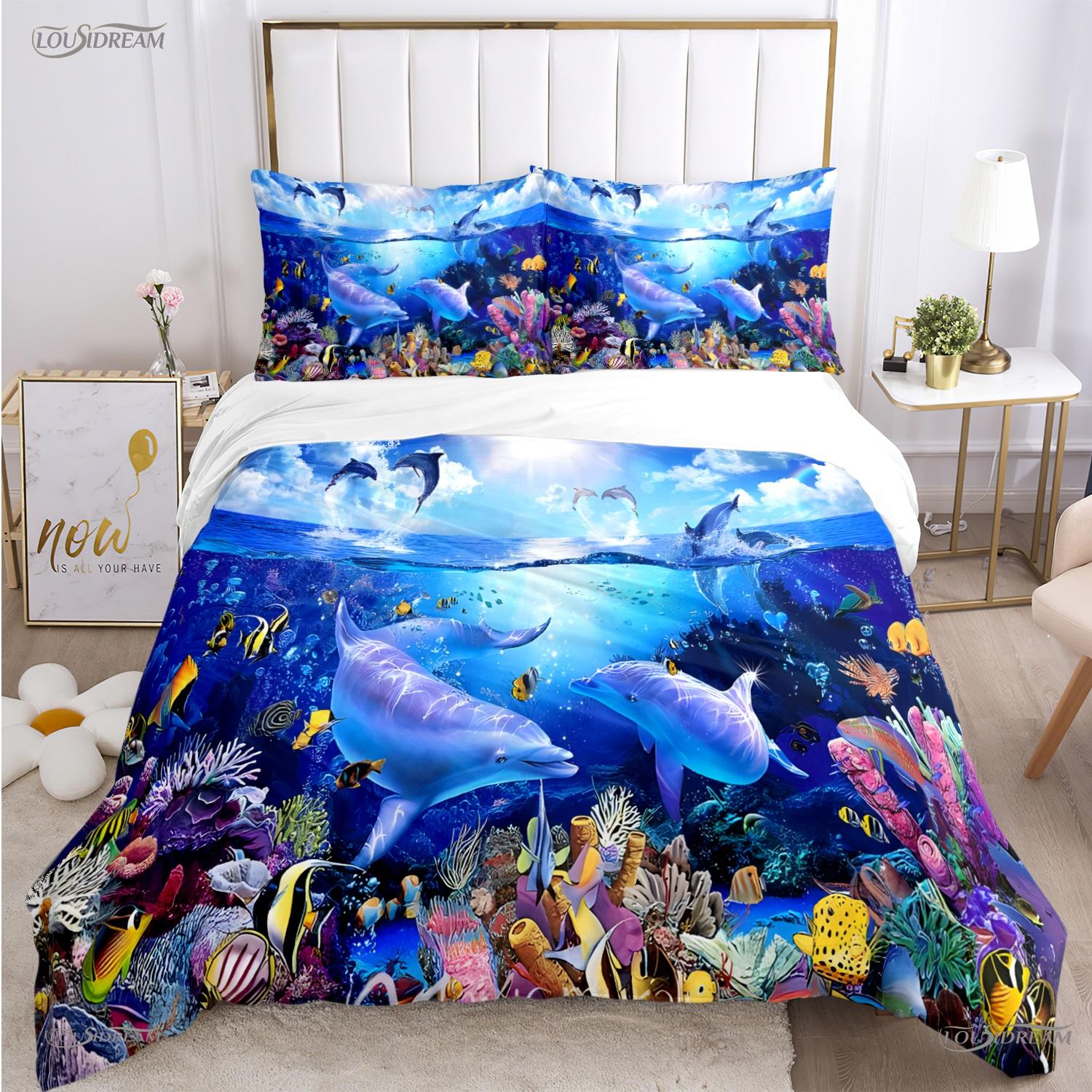 3D Ocean World dolphin whale Fish Soft Duvet Cover Warm Comforter Beding set Soft Comfortable Quilt Cover plus Pilowcase for Single/Double/Quen/King 100*200cm Single
3D Ocean World dolphin whale Fish Soft Duvet Cover Warm Comforter Beding set Soft Comfortable Quilt Cover plus Pilowcase for Single/Double/Quen/King 100*200cm Single
