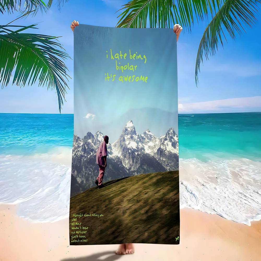 Kanye West Ye Rapper Beach Towel Colorful Bath Towels for Girl Microfiber Quick Dry Sand Free Beach Yoga Spa Gym Pool W30*H60(CM)
Kanye West Ye Rapper Beach Towel Colorful Bath Towels for Girl Microfiber Quick Dry Sand Free Beach Yoga Spa Gym Pool W30*H60(CM)