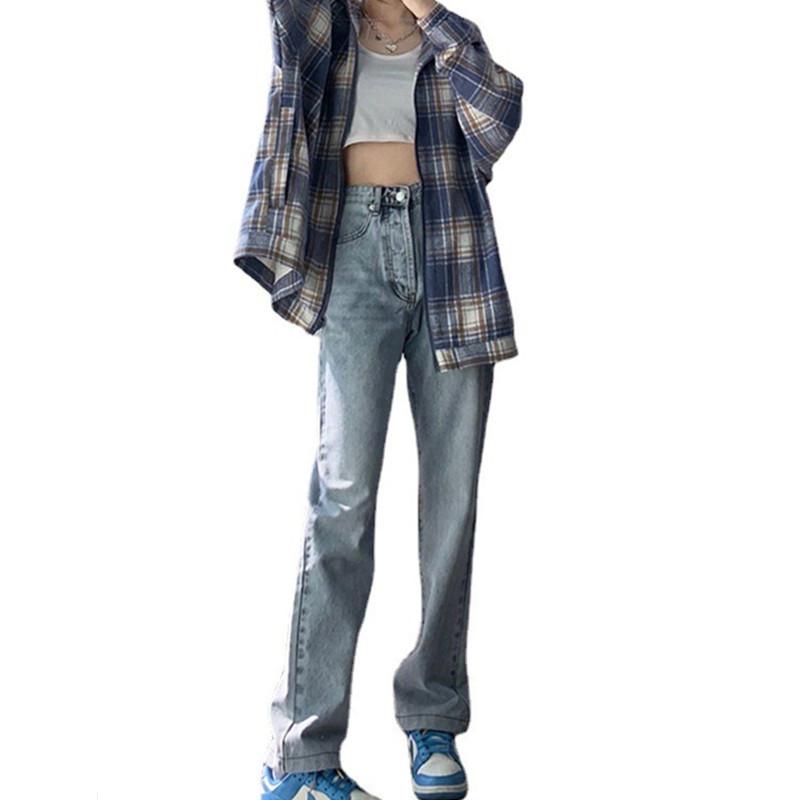 Светлые ретро-прямые узкие джинсы для женщин с узкими брюками-сигаретами High Street Mopping XL
Светлые ретро-прямые узкие джинсы для женщин с узкими брюками-сигаретами High Street Mopping XL