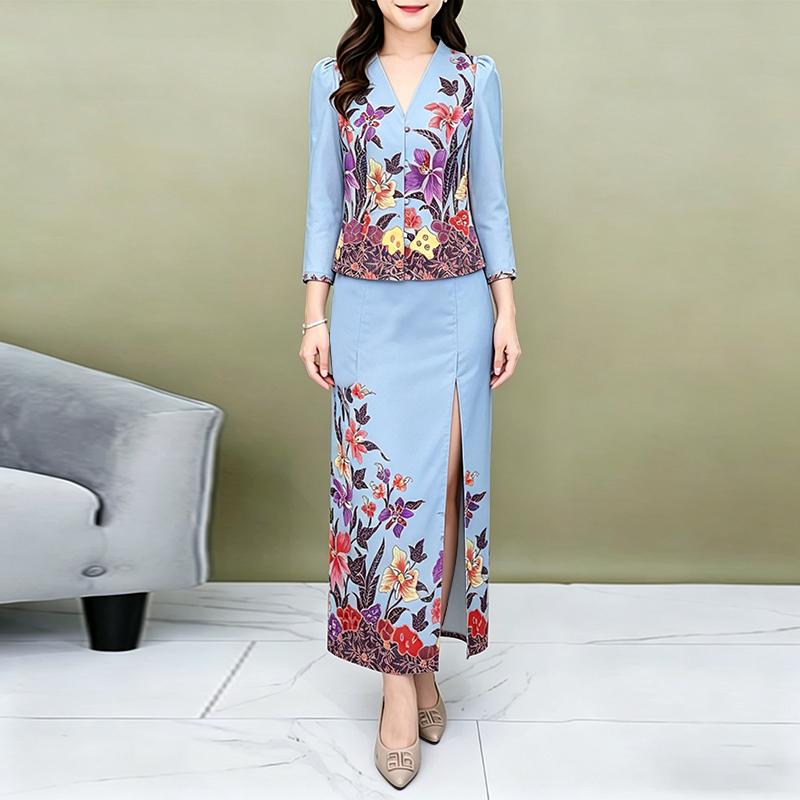 ZANZEA Women 3/4 Sleeve Blouse and Midi Skirts Floral Print Two Piece Suit Set 5XL синій
ZANZEA Women 3/4 Sleeve Blouse and Midi Skirts Floral Print Two Piece Suit Set 5XL синій