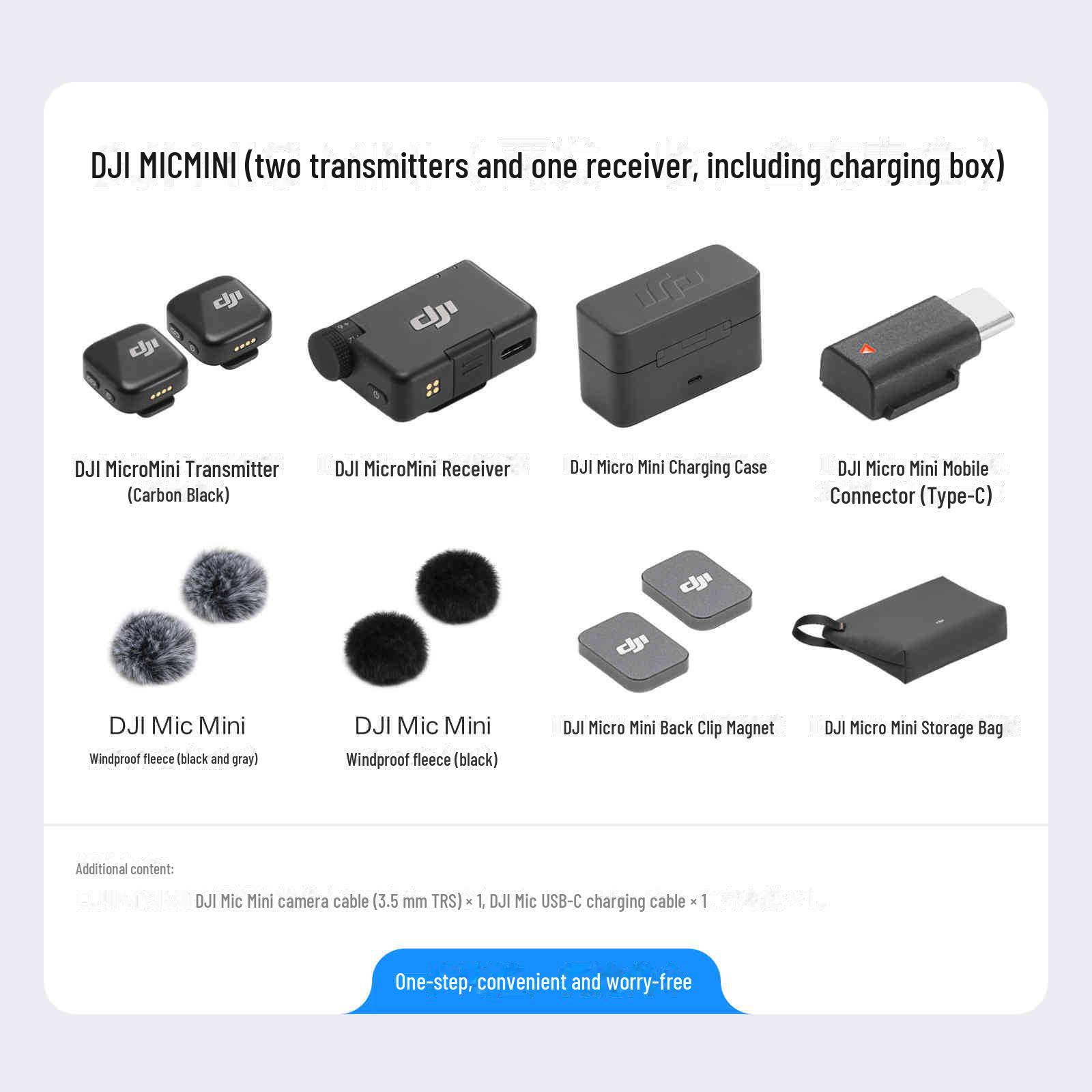 Бездротовий мікрофон DJI Mini: Професійна якість звуку, шумозаглушення, ідеально для прямих ефірів та записів.
Бездротовий мікрофон DJI Mini: Професійна якість звуку, шумозаглушення, ідеально для прямих ефірів та записів.
