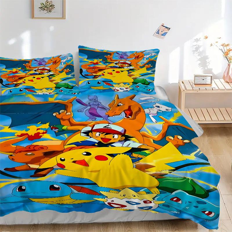 3pcs Pokemon, Pikachu Bedding Set. Soft and Comfortable with No Core Included (1x Duvet Cover + 2x Pillow Covers) yy251010114 135x200cm
3pcs Pokemon, Pikachu Bedding Set. Soft and Comfortable with No Core Included (1x Duvet Cover + 2x Pillow Covers) yy251010114 135x200cm