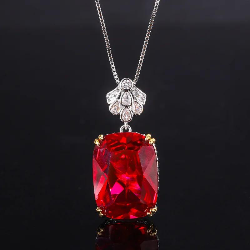 Elegant Square Large Red Pink Gemstone Pendant Necklace Butterfly Fashionable Jewelry for Women Wedding Anniversary красный
Elegant Square Large Red Pink Gemstone Pendant Necklace Butterfly Fashionable Jewelry for Women Wedding Anniversary красный