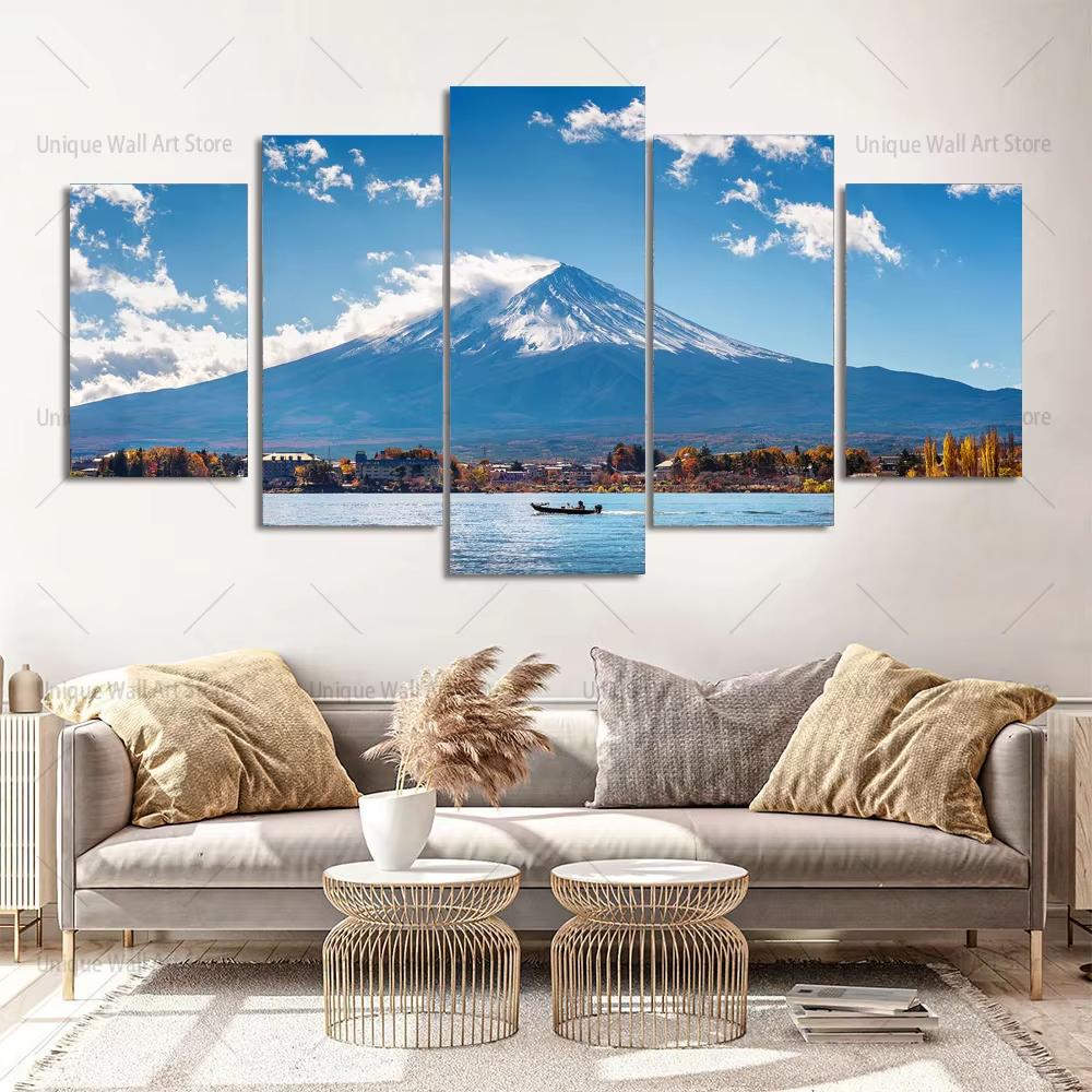 5 Panels Japanese Style Mount Fuji Canvas Painting Wall Pictures Cherry Blossoms Landscape Posters for Living Room Decoration 20x35-20x45-20x55cm
5 Panels Japanese Style Mount Fuji Canvas Painting Wall Pictures Cherry Blossoms Landscape Posters for Living Room Decoration 20x35-20x45-20x55cm