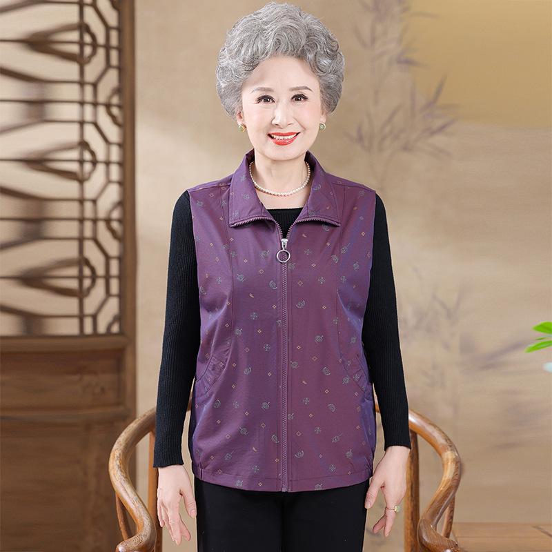 Ladies Spring & Autumn Sleeveless Lapel Vest: Perfect for Middle-aged & Elderly Women 3XL (120-135 jin) фиолетовый
Ladies Spring & Autumn Sleeveless Lapel Vest: Perfect for Middle-aged & Elderly Women 3XL (120-135 jin) фиолетовый