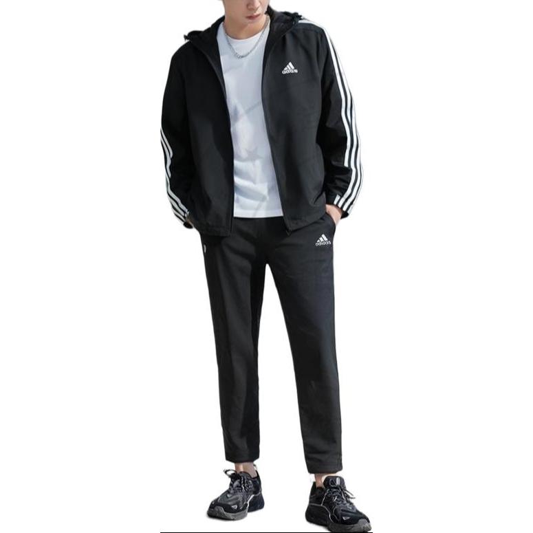 Adidas Повседневный полосатый худи и однотонные длинные брюки спортивный костюм мужской верх, низ черный IB0381+H57533 L
Adidas Повседневный полосатый худи и однотонные длинные брюки спортивный костюм мужской верх, низ черный IB0381+H57533 L