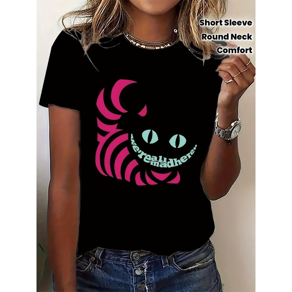 Wo Y2K Happy Face and Nonsense Whisperer Pattern Tshirt for Womens Casual Short Sleeve Round Neck Top Suitable for All Seasons S
Wo Y2K Happy Face and Nonsense Whisperer Pattern Tshirt for Womens Casual Short Sleeve Round Neck Top Suitable for All Seasons S