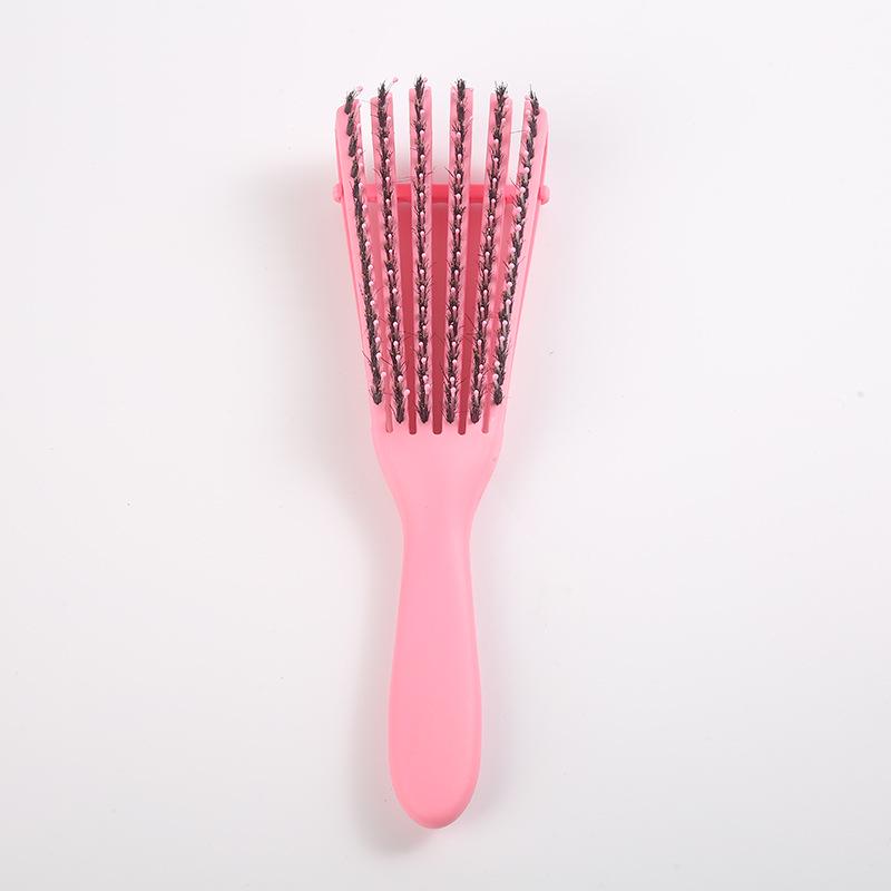 Полая расческа для укладки кудрявых волос из свиной щетины с шестью зубцами розовый
Полая расческа для укладки кудрявых волос из свиной щетины с шестью зубцами розовый