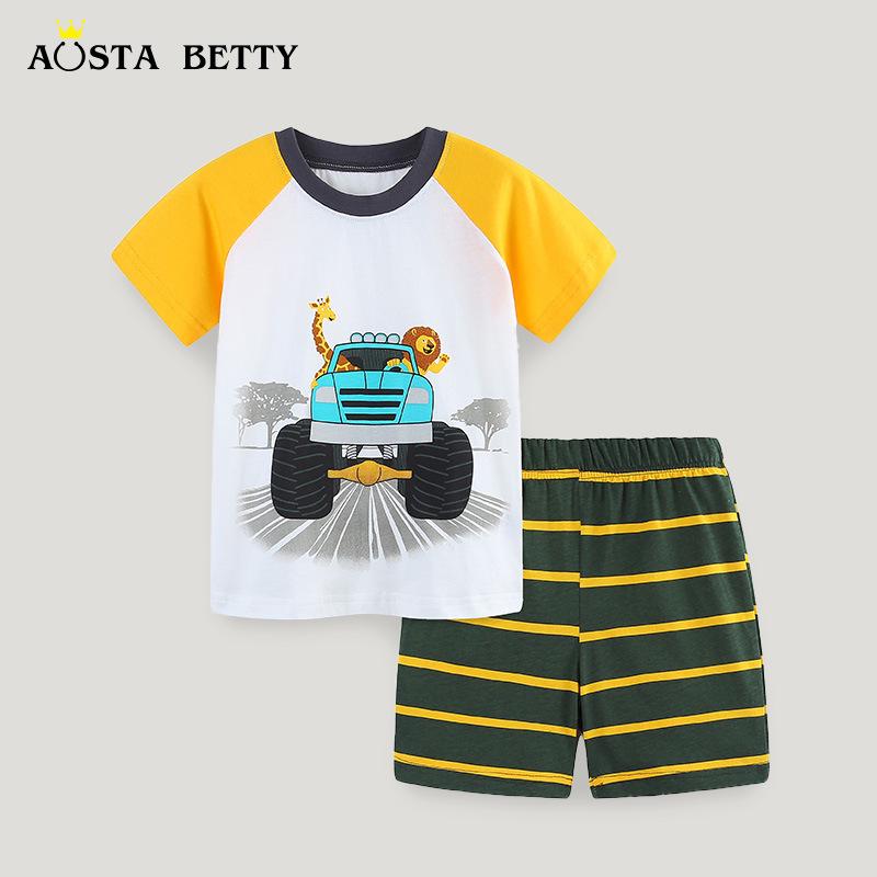 Summer Boys Cartoon Cotton Two-Piece Set - European & American Style 100cm
Summer Boys Cartoon Cotton Two-Piece Set - European & American Style 100cm