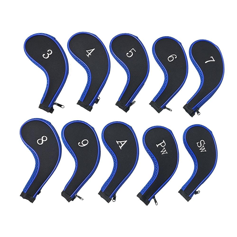 10-Piece Golf Iron Club Zipper Protective Covers - High Quality синий
10-Piece Golf Iron Club Zipper Protective Covers - High Quality синий
