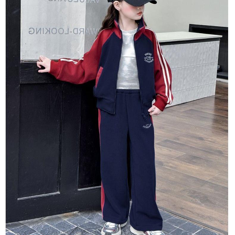 Girls Fleece-Lined Jacket & Wide-Leg Pants Set - Long-Sleeved, Stand-Up Collar, Ideal for School or Sports. 130 cm
Girls Fleece-Lined Jacket & Wide-Leg Pants Set - Long-Sleeved, Stand-Up Collar, Ideal for School or Sports. 130 cm