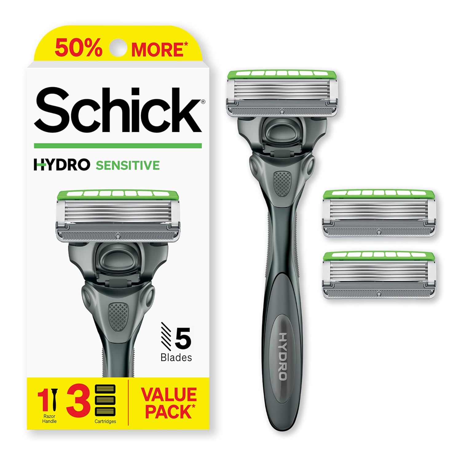 Бритва Schick Hydro Sensitive, 1 ручка и 3 картриджа | Бритвы для мужчин, чувствительная кожа, Бритва с 5 лезвиями для мужчин, Мужские бритвы для бритья, Бритва 1 Count (Pack of 1)
Бритва Schick Hydro Sensitive, 1 ручка и 3 картриджа | Бритвы для мужчин, чувствительная кожа, Бритва с 5 лезвиями для мужчин, Мужские бритвы для бритья, Бритва 1 Count (Pack of 1)