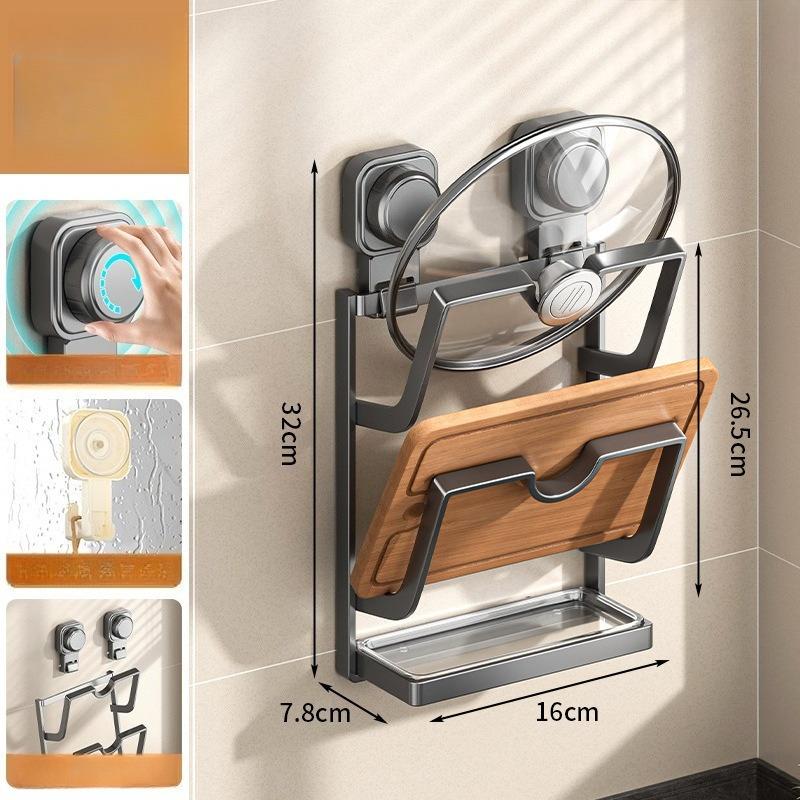 Suction Cup Lid Placer No Punching Wall Hanging Kitchen Rack Multifunctional Cutting Board Rack Powerful Lid Rack
Suction Cup Lid Placer No Punching Wall Hanging Kitchen Rack Multifunctional Cutting Board Rack Powerful Lid Rack