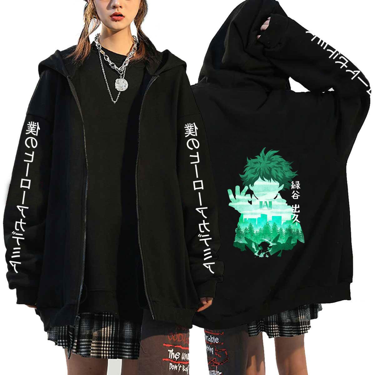 Izuku Midoriya Print Hooded Anime My Hero Academia Men Women Zipper Hoodies Повсякденний вільний світшот Harajuku Male Zip Up Jacket M зелений/чорний
Izuku Midoriya Print Hooded Anime My Hero Academia Men Women Zipper Hoodies Повсякденний вільний світшот Harajuku Male Zip Up Jacket M зелений/чорний