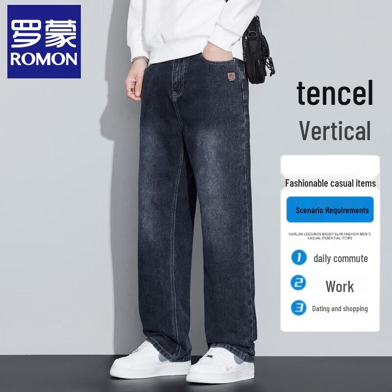 Romons Men s Summer Tencel Loose Straight Jeans 28
Romons Men s Summer Tencel Loose Straight Jeans 28
