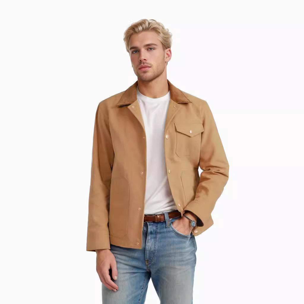 Мужская повседневная куртка с лацканами в стиле Tooling, однотонное пальто, мужской тренч S хаки
Мужская повседневная куртка с лацканами в стиле Tooling, однотонное пальто, мужской тренч S хаки