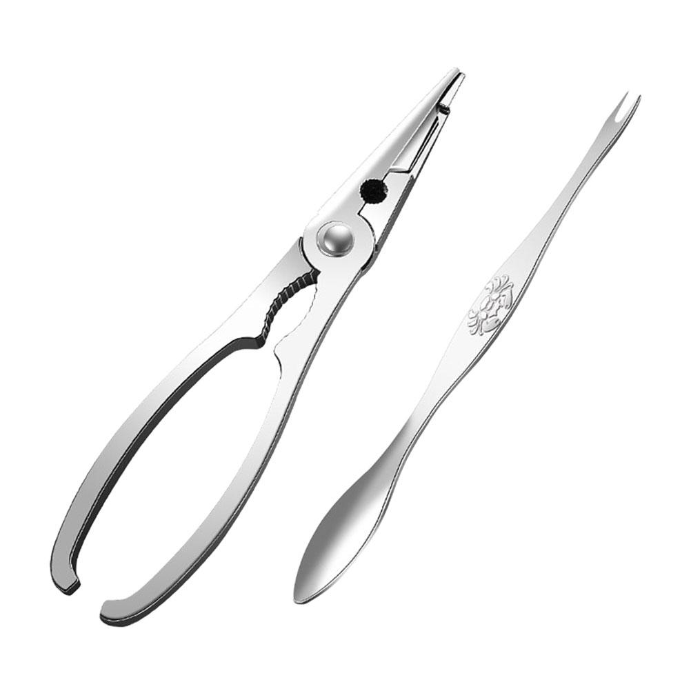 Клешни краба и иглы Сверхпрочные ножницы Вилки Гаджет для еды Инструмент для чистки Зажим для ног морепродуктов серебряный
Клешни краба и иглы Сверхпрочные ножницы Вилки Гаджет для еды Инструмент для чистки Зажим для ног морепродуктов серебряный