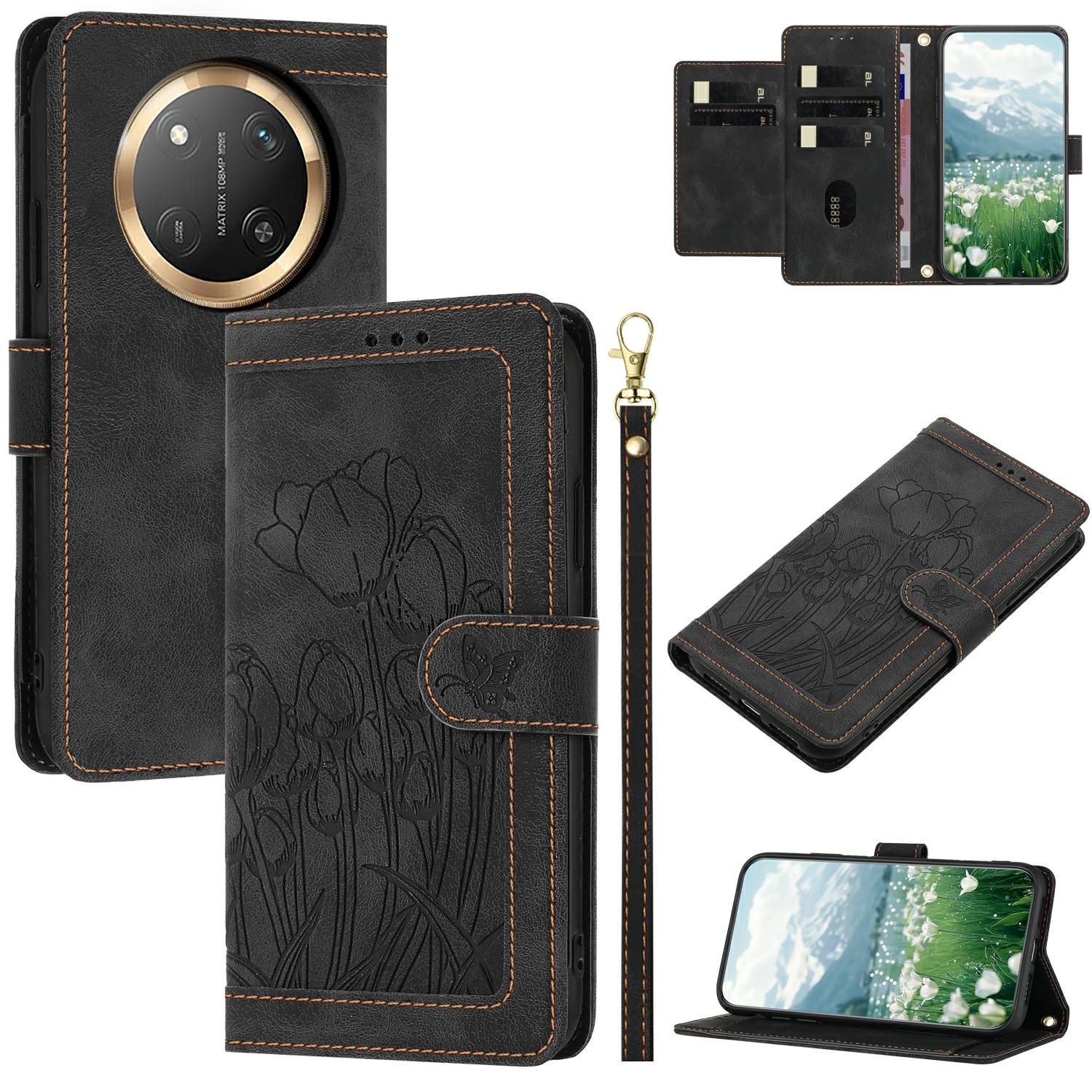 For Honor X60 Pro 5G/X9c 5G/Magic7 Lite 5G Wallet Case with 5 Card Slot/Wrist Strap, Tulip Pattern Imprint Leather Phone Cover
For Honor X60 Pro 5G/X9c 5G/Magic7 Lite 5G Wallet Case with 5 Card Slot/Wrist Strap, Tulip Pattern Imprint Leather Phone Cover