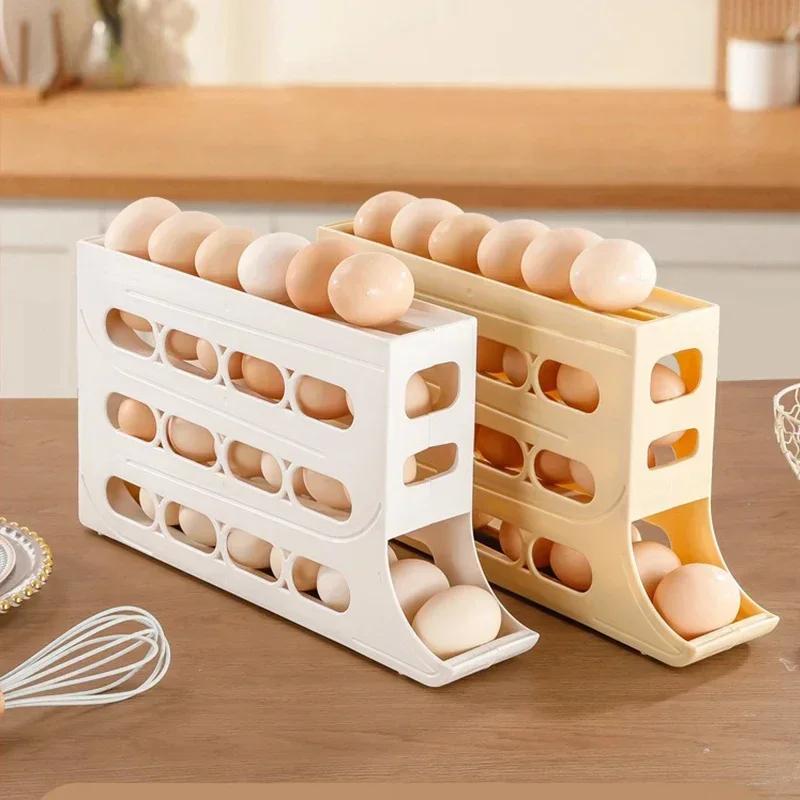 4-layer Version Slide Egg Storage Box Refrigerator Side Door Storage Box Egg Rolling Food Grade Egg Holder Tray Automatic
4-layer Version Slide Egg Storage Box Refrigerator Side Door Storage Box Egg Rolling Food Grade Egg Holder Tray Automatic