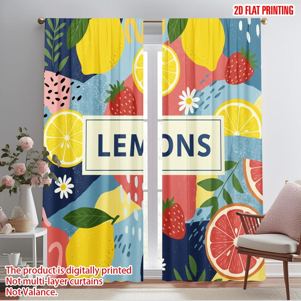 2pcs 2D flat printing Curtain Lemon Strawberry Citrus Design Polyester Without Electricity 0 for Multipurpose Event Decoration 52.50×116.00 CM 2pcs
2pcs 2D flat printing Curtain Lemon Strawberry Citrus Design Polyester Without Electricity 0 for Multipurpose Event Decoration 52.50×116.00 CM 2pcs