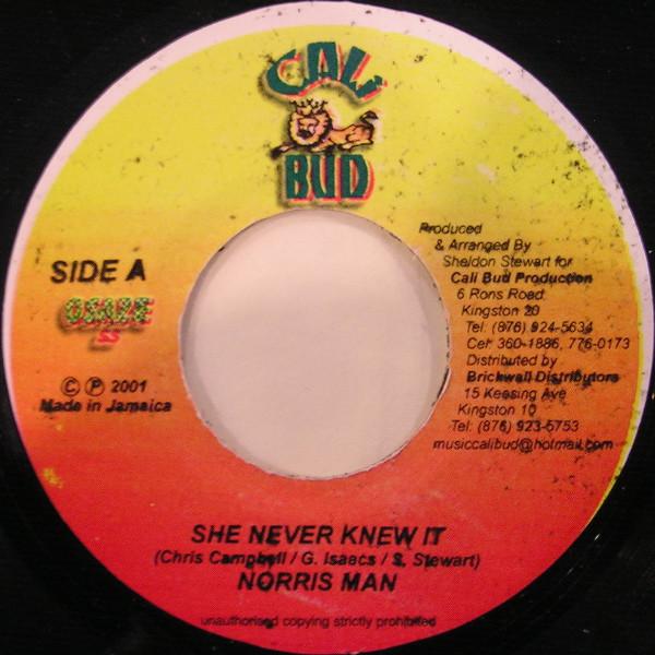 7inch Record NORRISMAN - She Never Knew It NONE Cali Bud 2001 Jamaica Reggae, Ska & Dub Used
7inch Record NORRISMAN - She Never Knew It NONE Cali Bud 2001 Jamaica Reggae, Ska & Dub Used