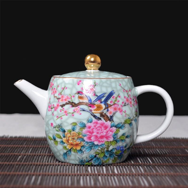 European Ceramic Teapot Kung Fu Tea Set Single Pot Blue and White Porcelain Teapot Household Small Flower Pattern Teapot
European Ceramic Teapot Kung Fu Tea Set Single Pot Blue and White Porcelain Teapot Household Small Flower Pattern Teapot