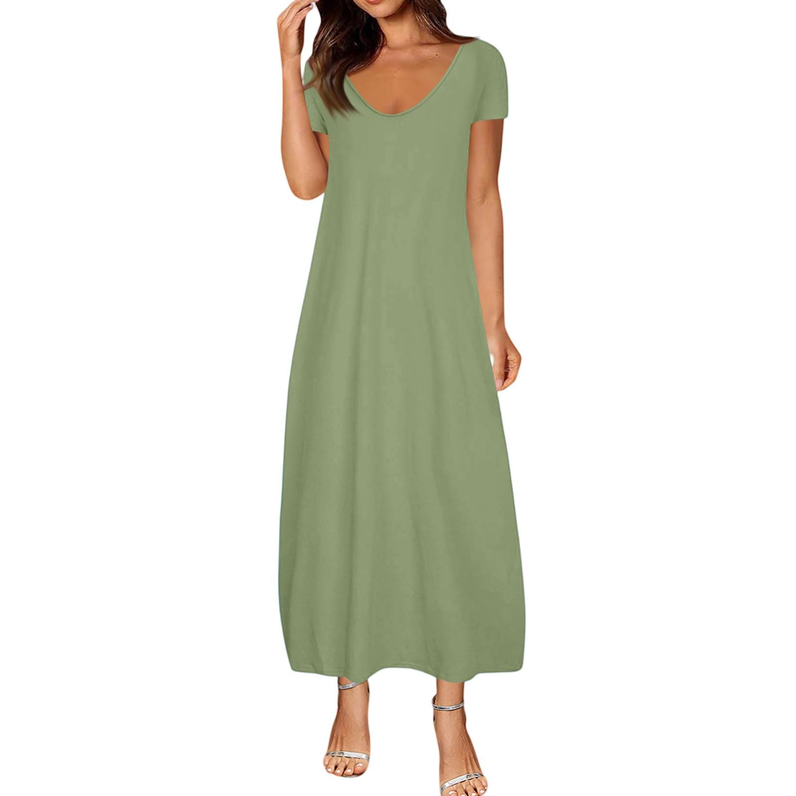 Женские летние платья больших размеров однотонные сексуальные с коротким рукавом и карманами свободного кроя S
Женские летние платья больших размеров однотонные сексуальные с коротким рукавом и карманами свободного кроя S