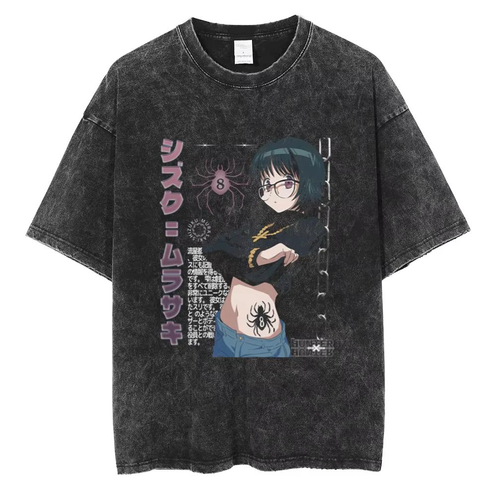 Classic manga Hunter X Hunter Graphic Print Tshirt Men Women Vintage Washed Cotton Summer New Tee harajuku gothic Oversized Top S
Classic manga Hunter X Hunter Graphic Print Tshirt Men Women Vintage Washed Cotton Summer New Tee harajuku gothic Oversized Top S
