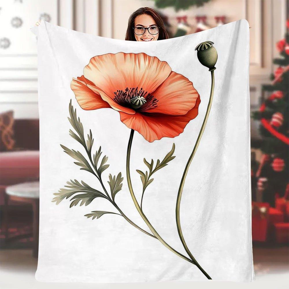 1pc Vintage Watercolor Poppy Flower Blanket, 60x80 Inch, Soft Cotton Fabric, Single-Sided Print with Orange Poppy Design 70x100cm28x39in
1pc Vintage Watercolor Poppy Flower Blanket, 60x80 Inch, Soft Cotton Fabric, Single-Sided Print with Orange Poppy Design 70x100cm28x39in