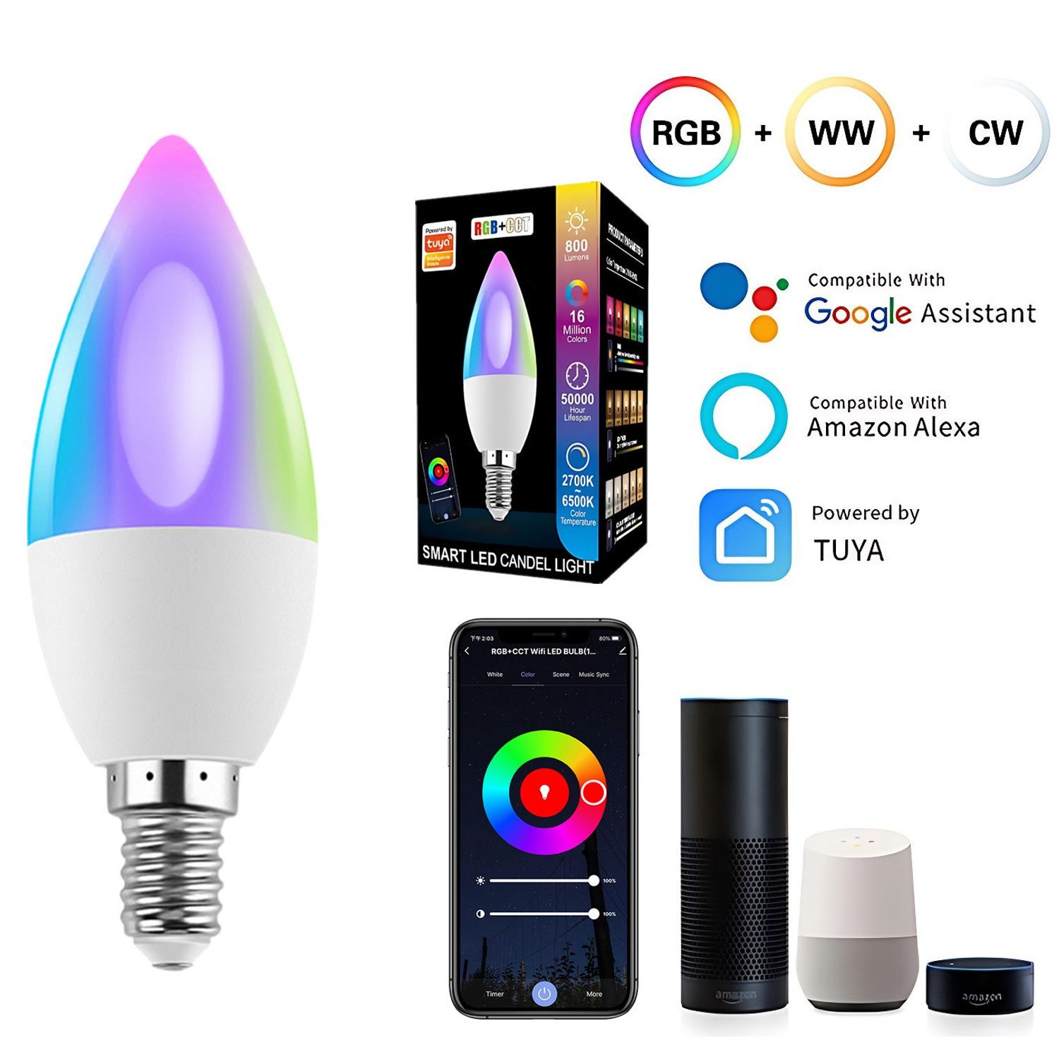 Умные лампочки Светодиодные лампочки, WiFi BL, 2700K-6500K CW и RGB с регулировкой яркости, дистанционное управление через приложение Smart Life/Tuya, работа с Alexa/Google Home, 470 лм 5 Вт разноцветный
Умные лампочки Светодиодные лампочки, WiFi BL, 2700K-6500K CW и RGB с регулировкой яркости, дистанционное управление через приложение Smart Life/Tuya, работа с Alexa/Google Home, 470 лм 5 Вт разноцветный
