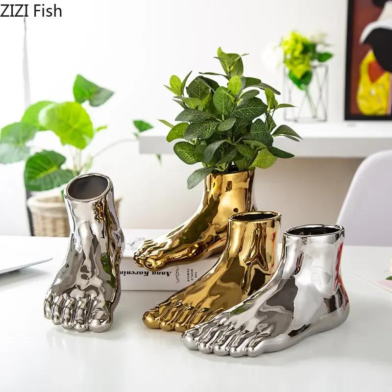 Creative Foot Vase Ornament Living Room Desktop Decoration Flowers Arrangement Succulent Plant Flowerpot Crafts Home Decoration
Creative Foot Vase Ornament Living Room Desktop Decoration Flowers Arrangement Succulent Plant Flowerpot Crafts Home Decoration