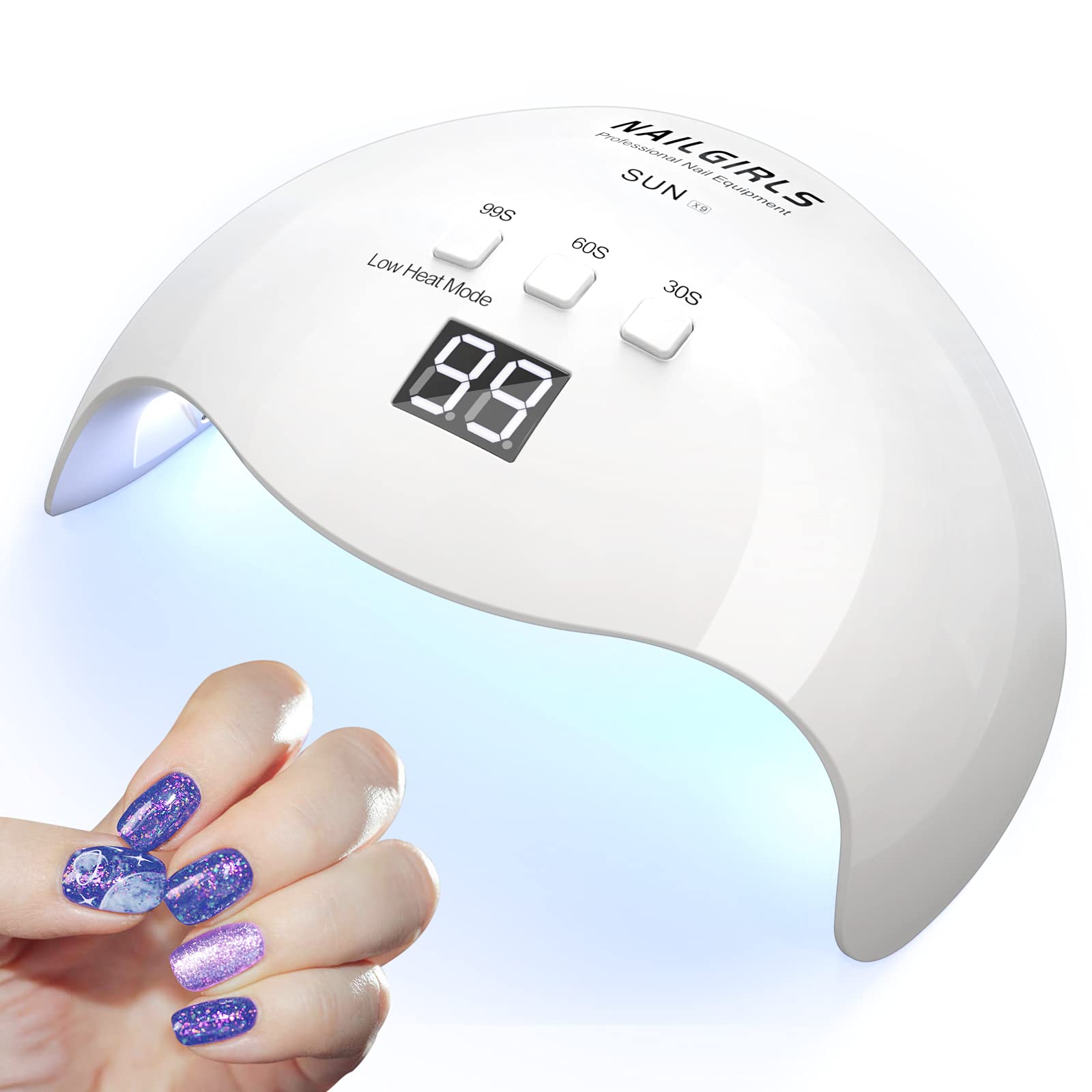 Светодиодная УФ-лампа для ногтей NAILGIRLS мощностью 48 Вт, гелевая лампа для отверждения смолы, совместимая со всеми моделями для обеих рук и автоматическим распознаванием белого цвета и гелей, рук, белый
Светодиодная УФ-лампа для ногтей NAILGIRLS мощностью 48 Вт, гелевая лампа для отверждения смолы, совместимая со всеми моделями для обеих рук и автоматическим распознаванием белого цвета и гелей, рук, белый