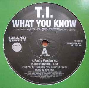 12inch Record T.I. What You Know Ride Wit Me PR302138 ATLANTIC 2006 US Rap HipHopRB Used
12inch Record T.I. What You Know Ride Wit Me PR302138 ATLANTIC 2006 US Rap HipHopRB Used