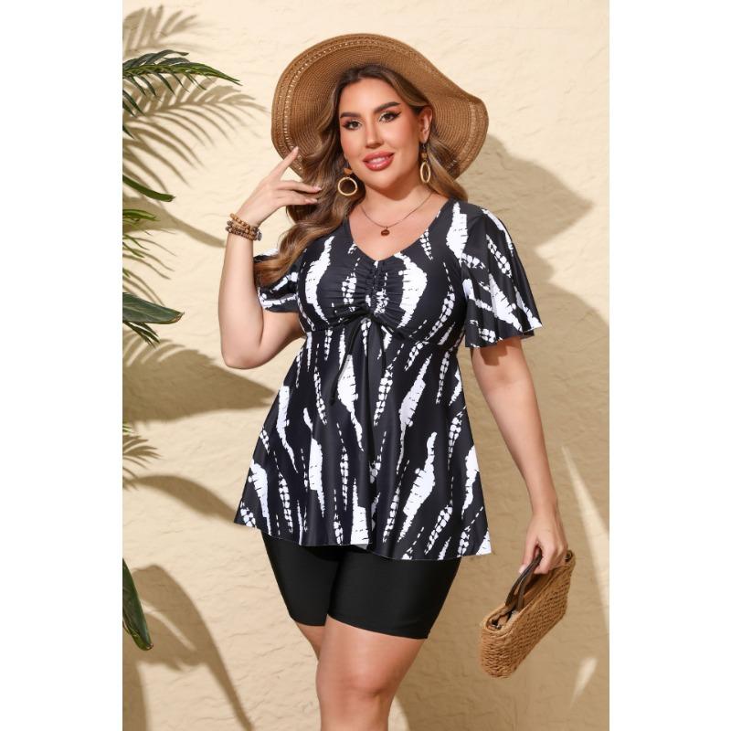 New Split Fat Woman Swimsuit Women s Large Size Printing European and American Conservative Tankini 5XL чорний
New Split Fat Woman Swimsuit Women s Large Size Printing European and American Conservative Tankini 5XL чорний