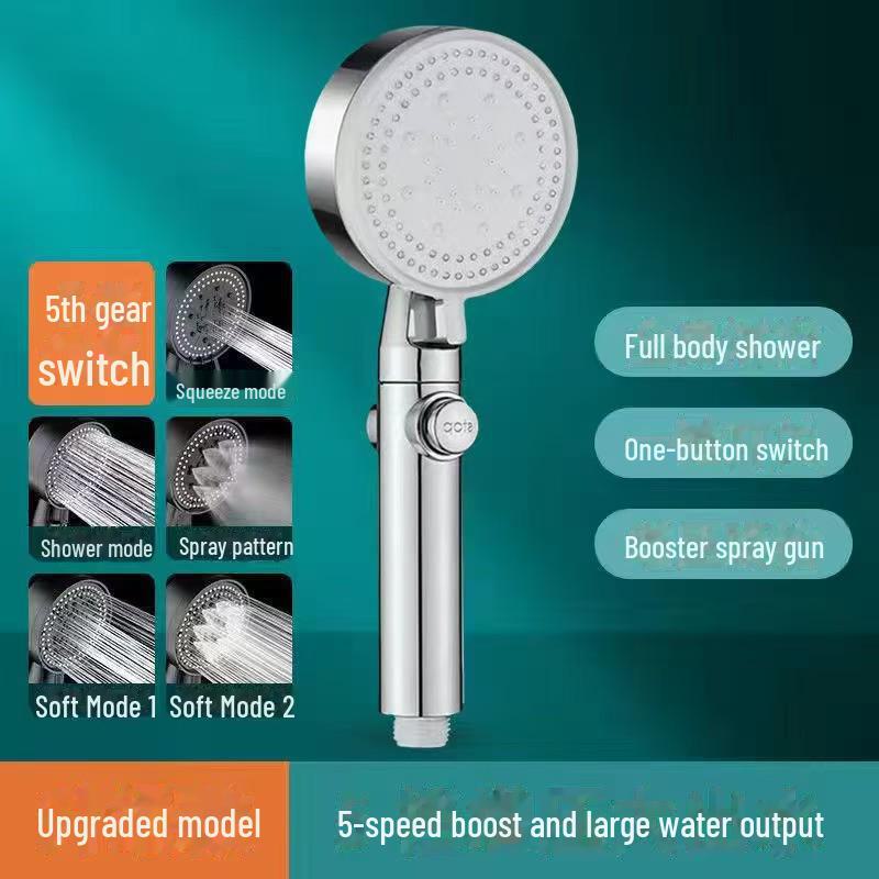 Ручная душевая головка Black Warrior с 5 скоростями и функцией остановки подачи воды одной кнопкой
Ручная душевая головка Black Warrior с 5 скоростями и функцией остановки подачи воды одной кнопкой