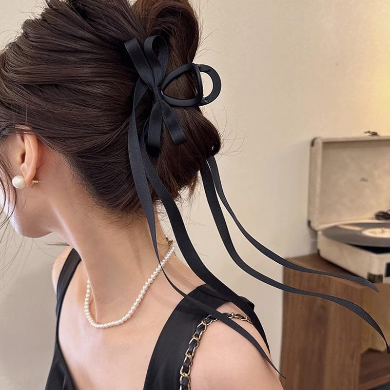 Fashion Black Bow Ribbon Hair Claw Clips Women Temperament Elegant Hairpin Princess Headdress Grab Clip Girls Hair Accessories
Fashion Black Bow Ribbon Hair Claw Clips Women Temperament Elegant Hairpin Princess Headdress Grab Clip Girls Hair Accessories