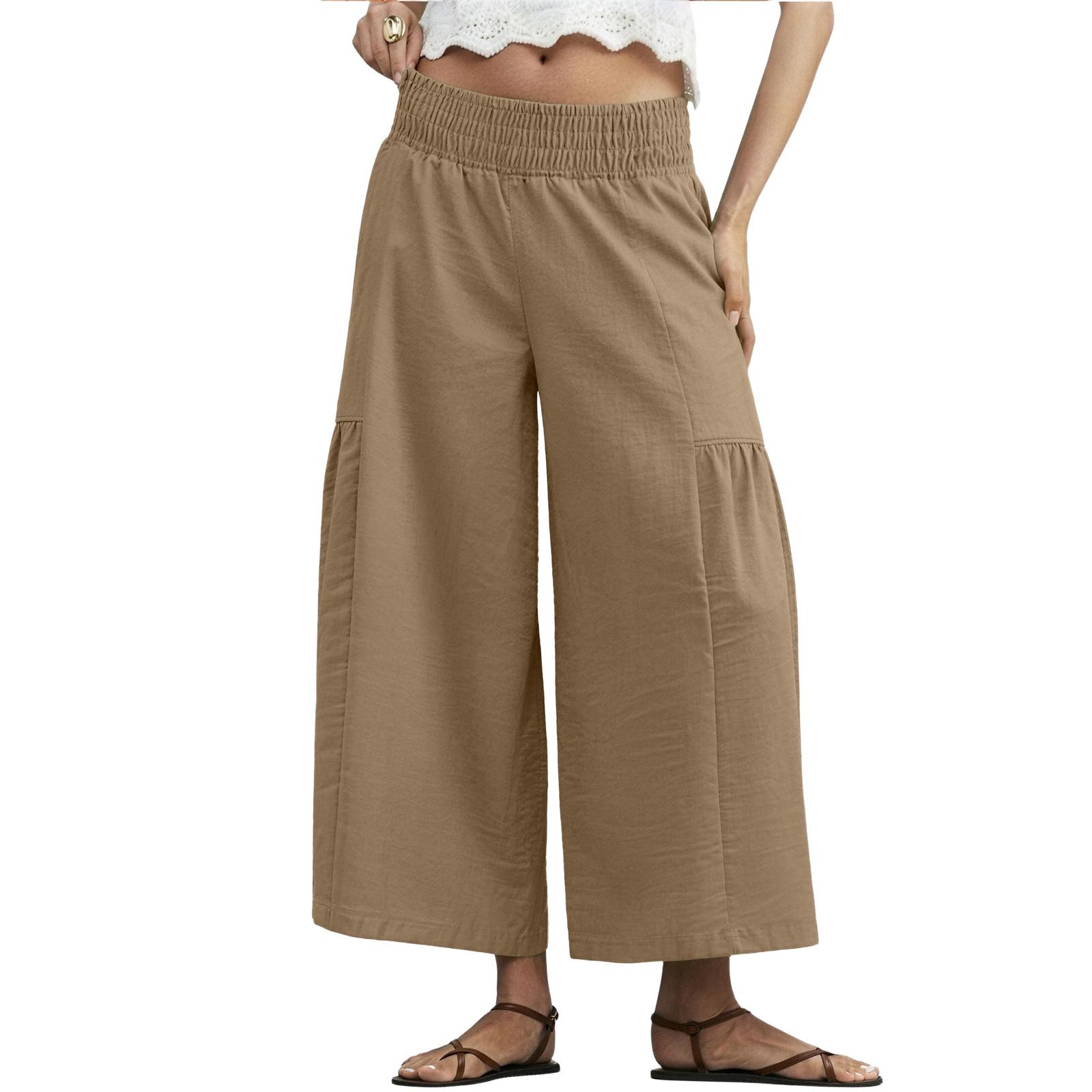 Women Loose Fit Wide Leg Pants with Pockets Casual Relaxed Style Elastic Waistband Lightweight Trousers for Everyday Wear L кофейный
Women Loose Fit Wide Leg Pants with Pockets Casual Relaxed Style Elastic Waistband Lightweight Trousers for Everyday Wear L кофейный