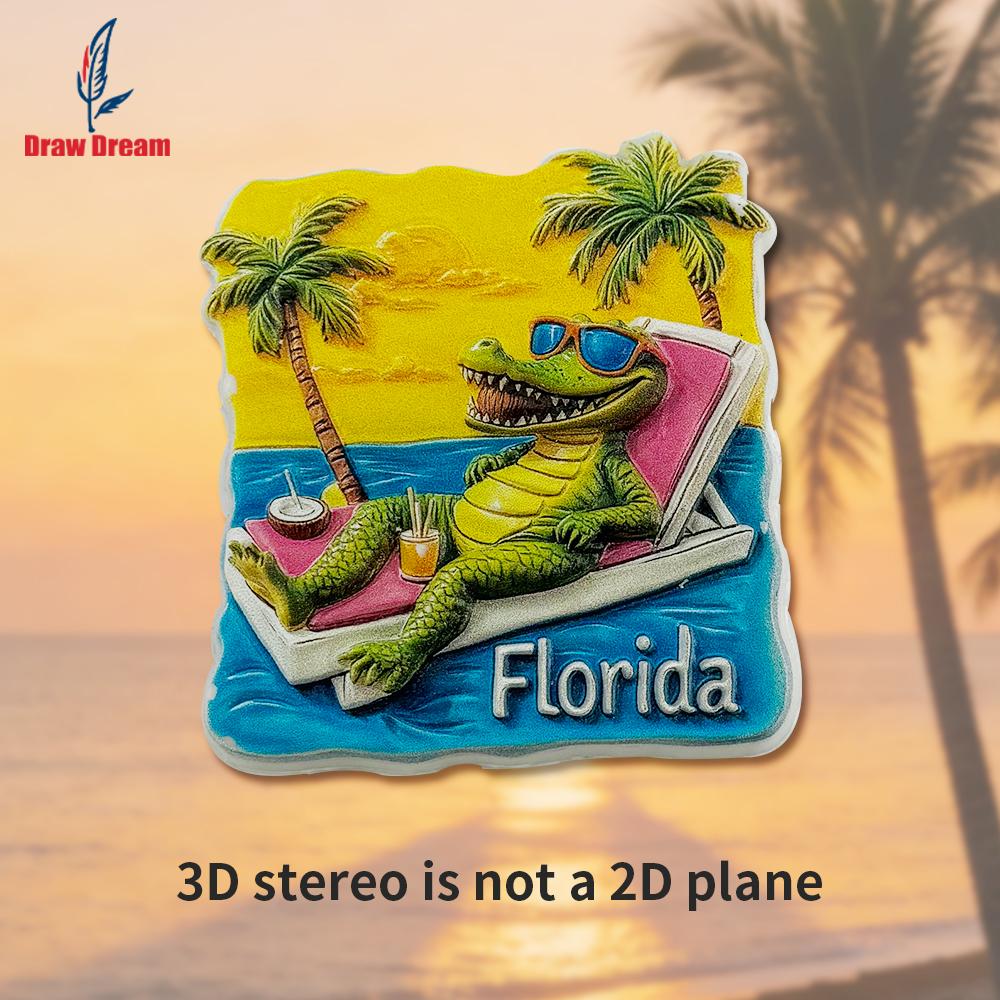 1Pc Florida Beach Alligator Creative 3D Refrigerator Magnet World Travel Souvenir Collection Suitable for Home and Office Decoration,
1Pc Florida Beach Alligator Creative 3D Refrigerator Magnet World Travel Souvenir Collection Suitable for Home and Office Decoration,