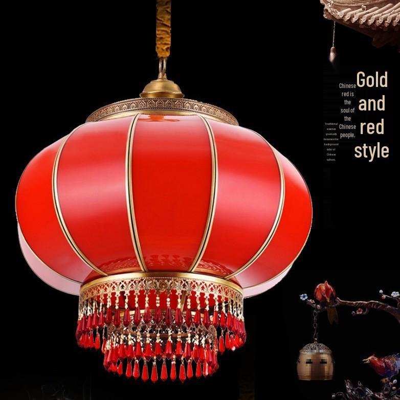 Chinese Red All-Copper Lantern: Festive Outdoor Waterproof Light for Spring Festival, Weddings, and New Year Celebrations. Diameter 300mm, Height 280mm
Chinese Red All-Copper Lantern: Festive Outdoor Waterproof Light for Spring Festival, Weddings, and New Year Celebrations. Diameter 300mm, Height 280mm