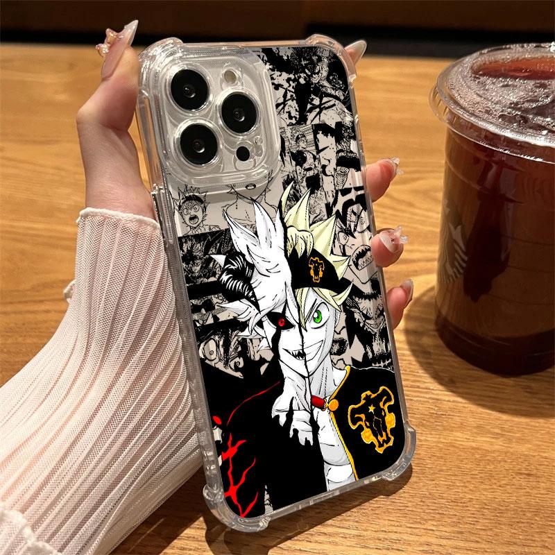Blacks Anime Clovers Phone Case Clear For iPhone 17 16 14 15 11 12 13 Pro Max 16 E 15 Plus 17Air Soft Shockproof Anti-fall Cover iPhone 17 Pro
Blacks Anime Clovers Phone Case Clear For iPhone 17 16 14 15 11 12 13 Pro Max 16 E 15 Plus 17Air Soft Shockproof Anti-fall Cover iPhone 17 Pro