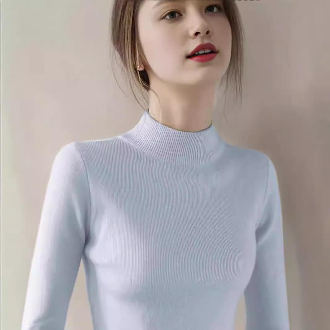 Women s Slim Fit French Solid Color Knit Sweater - Black Semi-High Neck, Long Sleeve, Autumn/Winter. Double Extra Large
Women s Slim Fit French Solid Color Knit Sweater - Black Semi-High Neck, Long Sleeve, Autumn/Winter. Double Extra Large