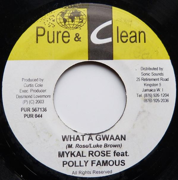 7inch Record MICHAEL ROSE / MICHAEL ROSE FEAT PO - What A Gwaan PUR044 Pure & Clean 2003 Jamaica Reggae, Ska & Dub Used
7inch Record MICHAEL ROSE / MICHAEL ROSE FEAT PO - What A Gwaan PUR044 Pure & Clean 2003 Jamaica Reggae, Ska & Dub Used
