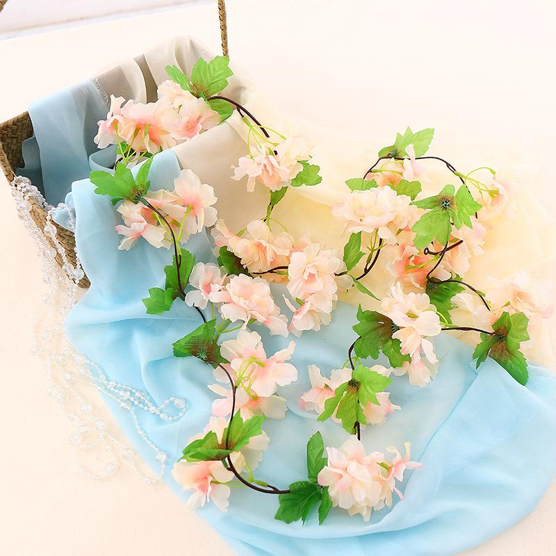 18 Heads 220cm long Artificial Cherry Blossoms Flower Fake String Vine Artificials Garland Flowers Wedding Party Home Decoration
18 Heads 220cm long Artificial Cherry Blossoms Flower Fake String Vine Artificials Garland Flowers Wedding Party Home Decoration